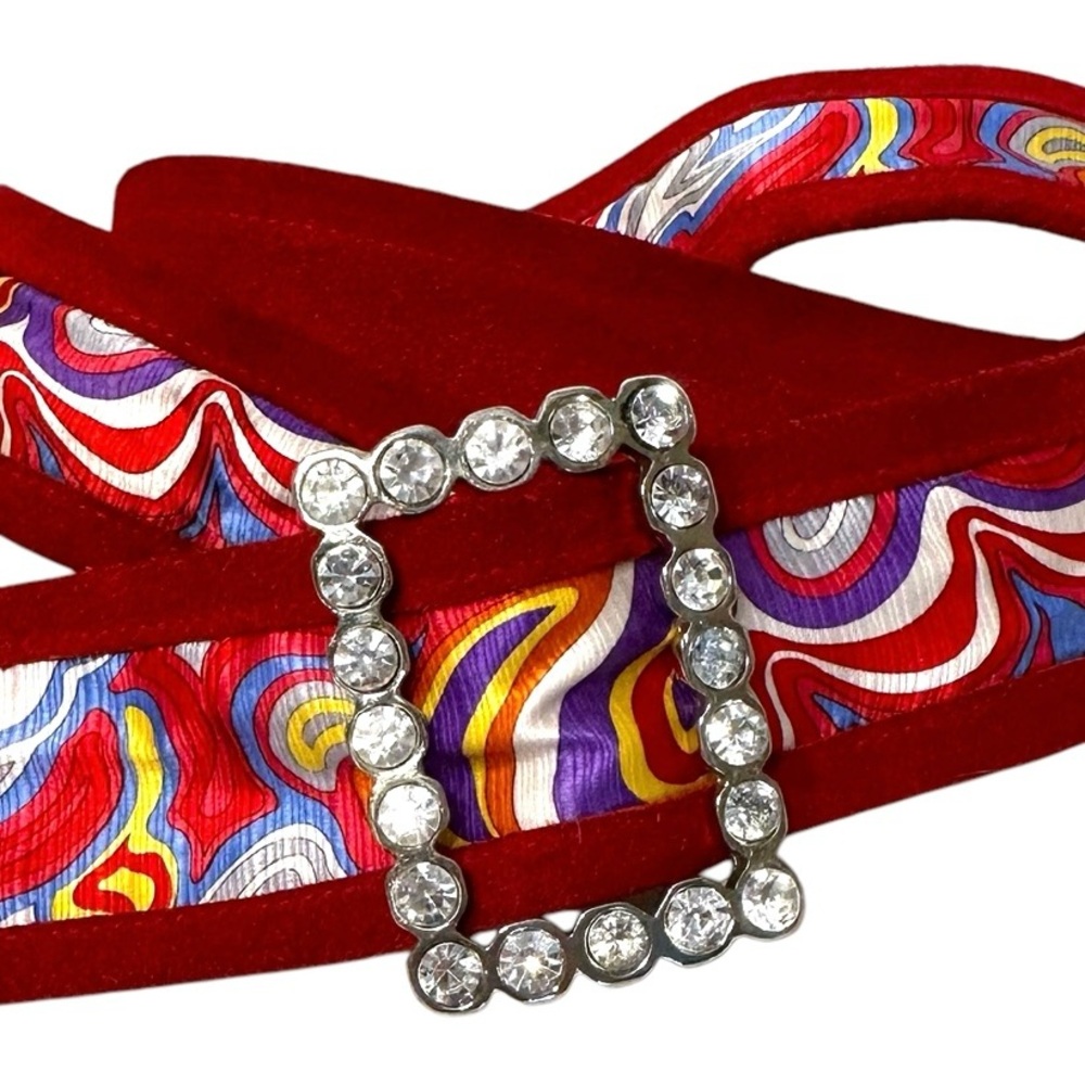 Vintage Silk & Suede Hip Bling Belt